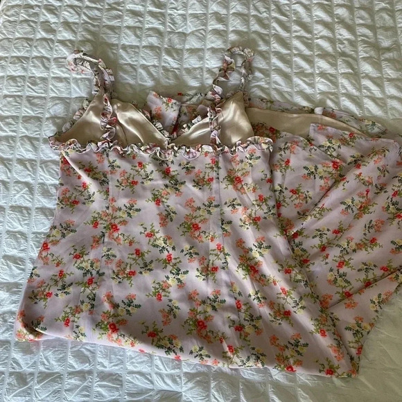 Lovers + Friends floral sun Room ruffle button down midi dress - Picture 9 of 12